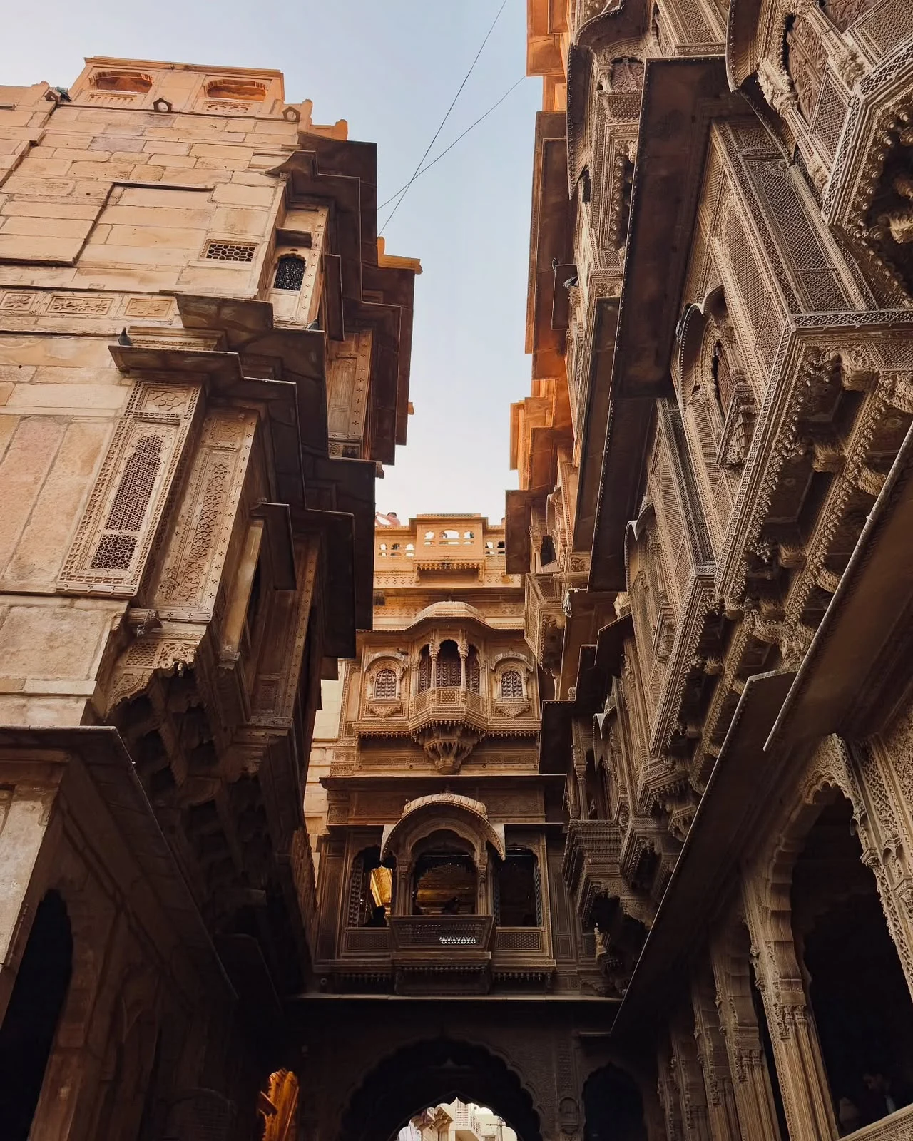 Beyond the  golden walls. 